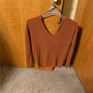 Forever 21 V-Neck Sweater - Warm Brown